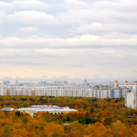 Осень в городе. Осеннее бесцветное небо и рыжая коса..... :: Елена Солнечная