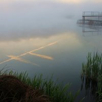 Туманное утро на неизвестном пруду :: Евгений (bugay) Суетинов