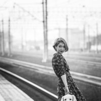 Девушка и пёс :: Виктория Ходаницкая