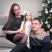 Новогодняя семейная фотосессия в студии :: Татьяна Маслиева