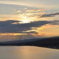 Ольхон. Восход солнца над Сарайским заливом. :: Ольга Оглоблина