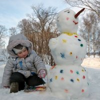 Живописец и снеговик :: надежда 