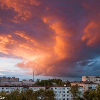 Закат над городом Рыбинском. :: ВЯЧЕСЛАВ КОРОБОВ