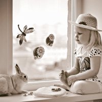 Девочка с кроликом :: Эрика Гомер