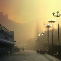 Туман на закате. :: ОЛЕГ ПАНКОВ