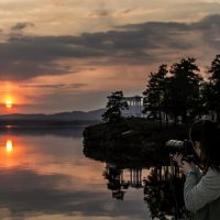 sunset on the lake :: Dmitry Ozersky