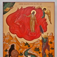 Икона: Огненное восхождение на небо святого пророка Илии :: Алексей Шаповалов Стерх