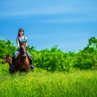 конная прогулка :: Алёна Николаева