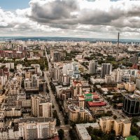 Вид с обзорной площадки Бизнес-центра Высоцкий (188,3 м, 54 этажа) :: Михаил Вандич