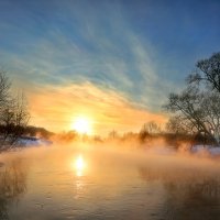 Морозный закат января...2. :: Андрей Войцехов
