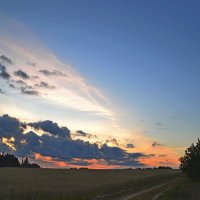 Деревня Чажи. Закат :: Алексей Могилёв