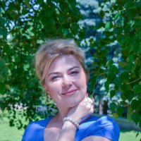Фотосессия в голубом платье :: Сергей Тагиров