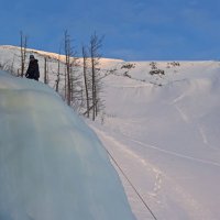 Тренировка на льду в ущелье "Заячий ручей" :: Сергей Карцев