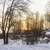 Зима, начало, закат. :: Александр Кемпанен