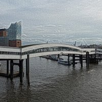 Hamburg. Elbphilarmonie und  Überseebrücke :: Nina Yudicheva