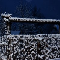Снежная ночь в карельской деревне. :: Андрей Скорняков