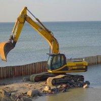 Зеленоградск готовится к новому сезону, идут работы по  укреплению пляжей :: Маргарита Батырева
