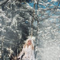Зима и северный олень :: Татьяна Семёнова