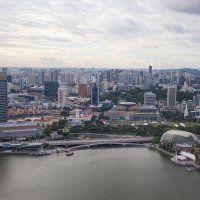 Вид на Сингапур со смотровой площадки отеля Марина Бэй :: Ирина Kачевская