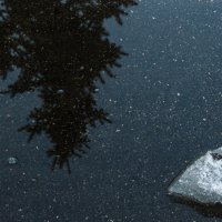 Лужа, отражение, лёд. :: Павел Кореньков