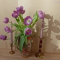 Тюльпаны и свечи :: Nina Yudicheva