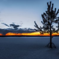 Закат над снежным полем. :: Sven Rok