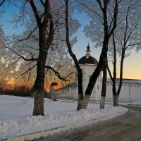 Башня монастыря. Зима :: Дубовцев Евгений 