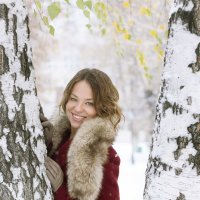 Юлия в осеннем снегу :: Mikhail Linderov