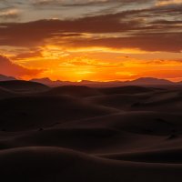 Закатная...Сахарские дюны близ Мерзуги.Марокко! :: Александр Вивчарик
