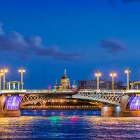 Благовещенский мост ночью :: Юлия Батурина