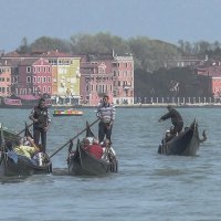 Venezia. Gondolieri nel golfo di San Marco. :: Игорь Олегович Кравченко