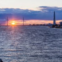 закат на финском заливе :: юрий затонов