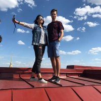 С племянником на Питерской крыше :: Galina Belugina
