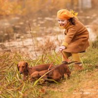 Как сделать ребенка счастливым? да просто подарите ему собаку..а лучше ДВЕ:) :: Елена Сергеева