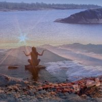 медитация на озере с мечтами о горах... на грани левитации... :: Антонина Мустонен