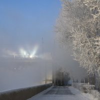 Иркутск. Туман над Ангарой :: Nikolay Svetin