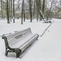 Одинокая в парке скамья :: bajguz igor