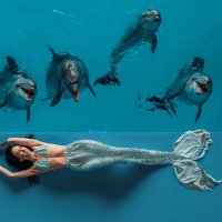 Дельфины и русалка :: Наталия Анисимова