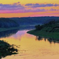 река Волга под закатом :: Георгий А
