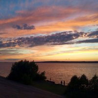 Фантастическое небо после заката на Волге :: Ната Волга