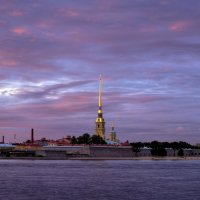 летний закат над Петропавловской крепостью :: Алексей Говорушкин 