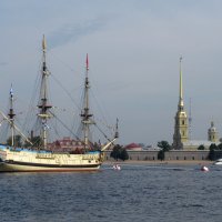 Парусный линейный корабль «Полтава» - Балтийский первенец Петра I :: Елена Павлова (Смолова)