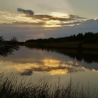 Закат на озере "Сахарное" :: Елена Кирьянова
