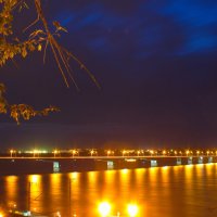 Камский мост ночью :: val-isaew2010 Валерий Исаев