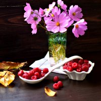 Поздняя ягода с осенними цветами :: Светлана 