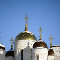 Купола собора Рождества Пресвятой Богородицы в Пафнутьевом-Боровском монастыре :: Иван Литвинов
