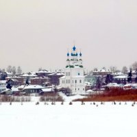 Тотьма. Зима. Вид с противоположного берега реки Сухоны. :: Ольга Елисеева