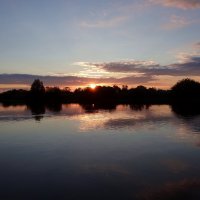 Закат на реке Преголя.. :: Антонина Гугаева