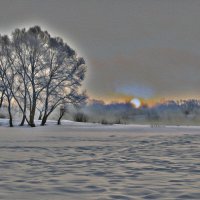 Солнце над снежной равниной у Десны :: Евгений 