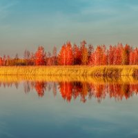 золотая осень на озере :: Олег Белан